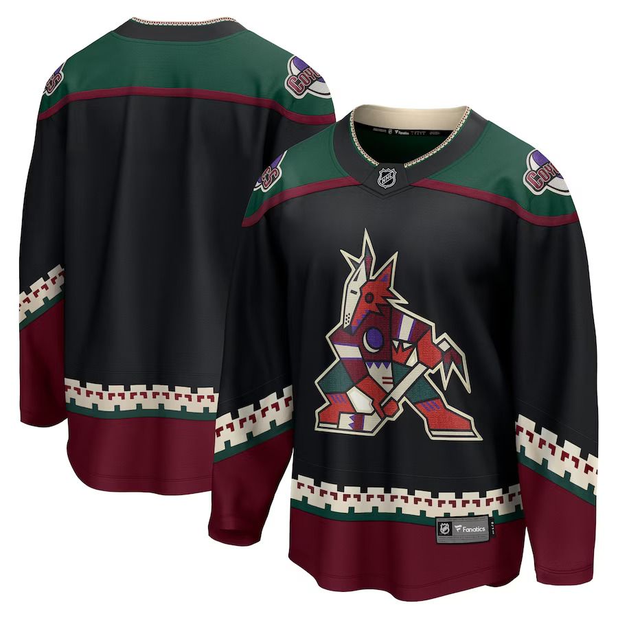 Men Arizona Coyotes Fanatics Branded Black Home Breakaway NHL Jersey